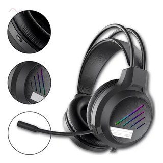 Headset Gamer RGB com Microfone Fone P2 P3 Driver 50mm para PC Notebook Console Celular