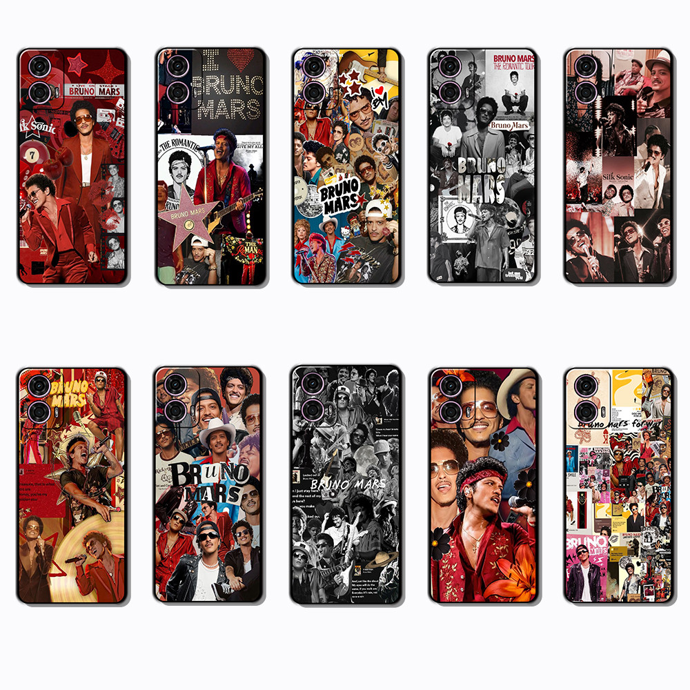 Moda Macio Preto Caso De Telefone Para Motorola Moto G24 G34 G85 G45 S50NEO E15 
