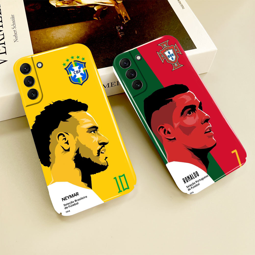 Capa De Telefone Ronaldo Neymar 084B Para Samsung A20 A23 A50S A52 A14 A15 A16 A21 A22 A24 A25 A26 A30 A10S A11 A12 A13 