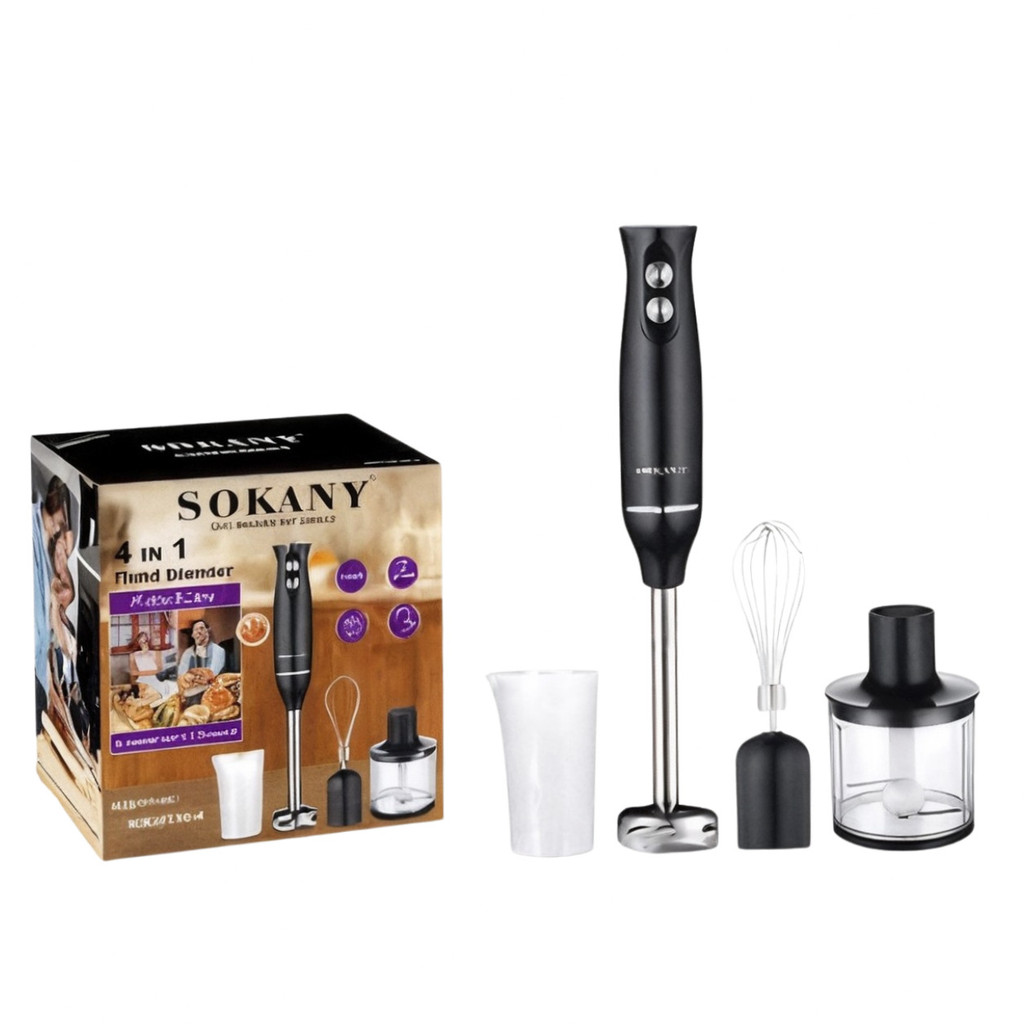Mixer de Mão 4 em 1 500W 127V com Processador Batedor Triturador e Copo