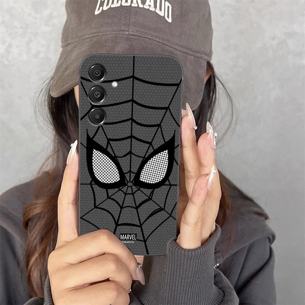 Capa De Telefone Marvel Spiderman Spider Face Para Samsung Galaxy A14 A15 A16 A17 A22 A23 A26 A27 A32 A35 A36 A37 A51 A5