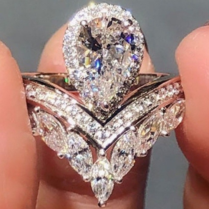 Viviane novo produto 60 pontos simulação anel de diamante namoro anel de diamante feminino pequeno anel de casamento bri