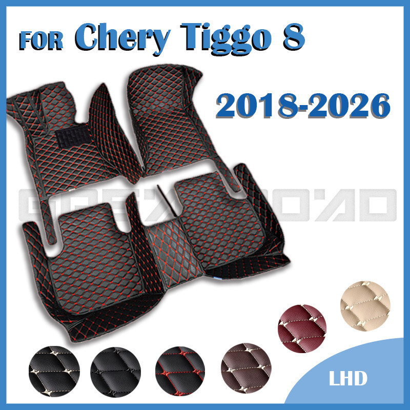 Tapetes De Couro PU Para Carro , Incubatório Tigre 8 2026-2018 , 7 Assentos , Almofadas Personalizadas Pés , Capa De Car
