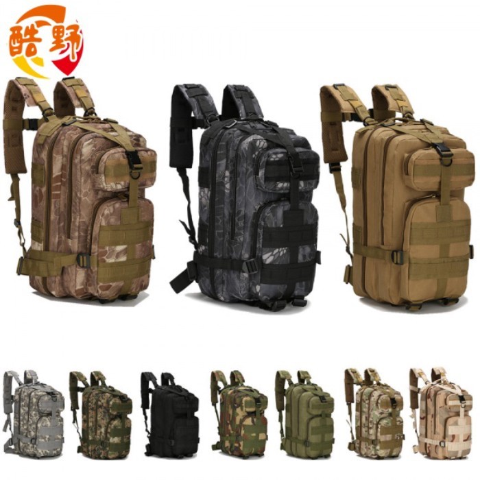 Mochila de estoque pronto Mochila camuflada para esportes ao ar livre Bolsa tática Mochila esportiva camuflada na selva 