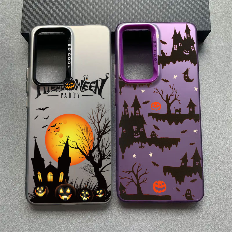 Capa De Telefone Halloween Castle Moon Para Samsung A57 A56 5G A37 A36 A27 A17 A07 A54 A55 A35 A34 A32 A52 A53 A16 A26 A