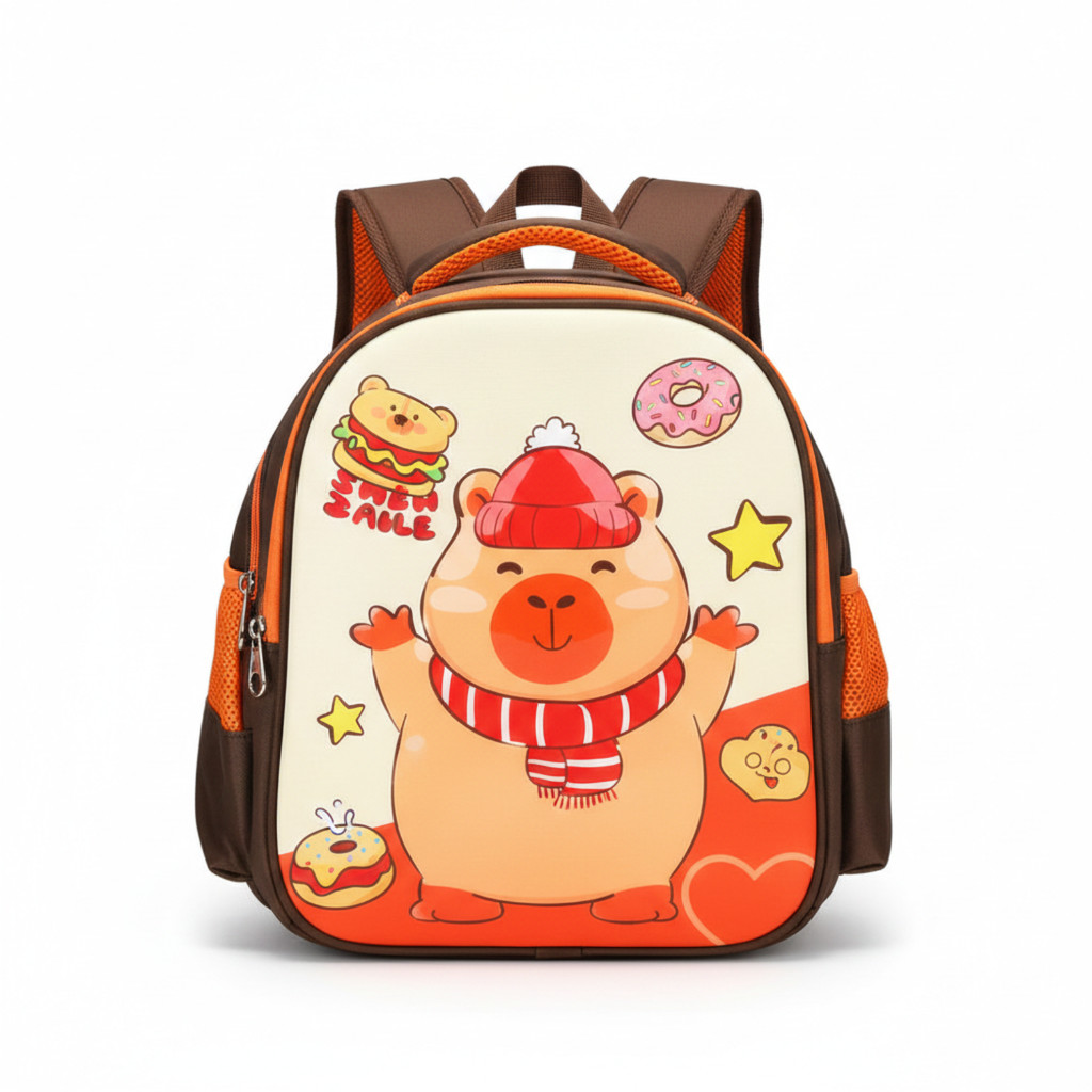 Mochila Infantil Ursinho Fofa Escolar Menina e Menino Leve Resistente