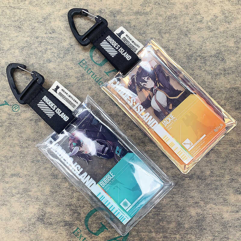 Capa protetora Laser gancho titular do cartão pingente transparente amanhã arca ritmo passagem duas vezes Mai Taibao