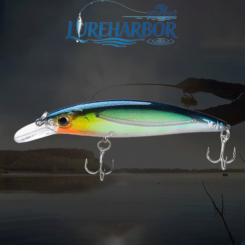 LUREHARBOR Minnow Isca Luminosa Minnow Afundando Lápis Biônico Isca Falsa Isca Flutuante