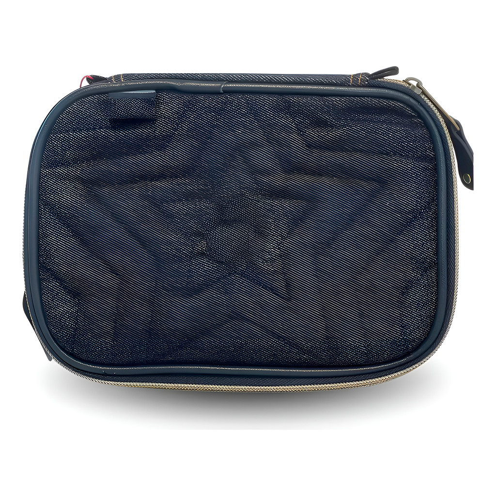 Estojo Escolar Box Jeans Juvenil Organizador Bolsa