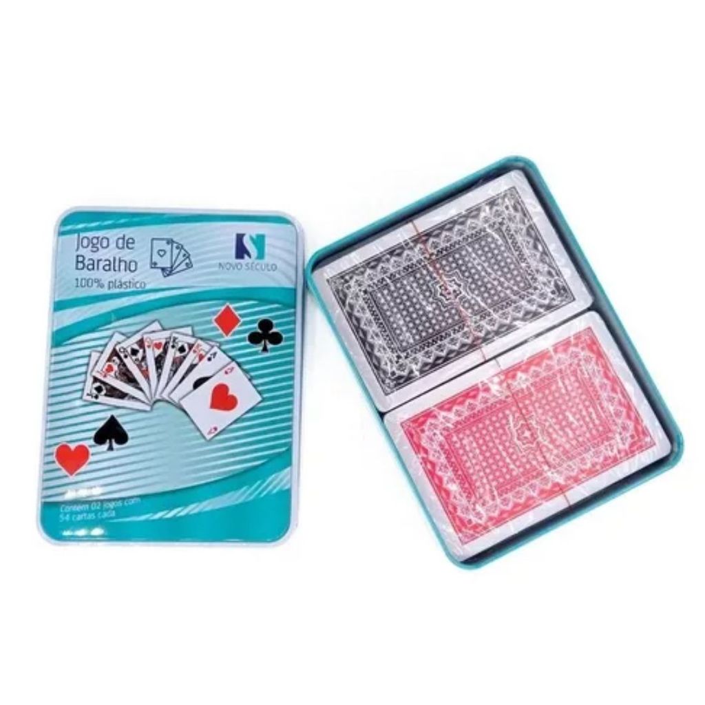 Baralho Plástico à Prova dÁgua - Ideal para Poker, Truco e Mágica com Estojo Inclusivo!