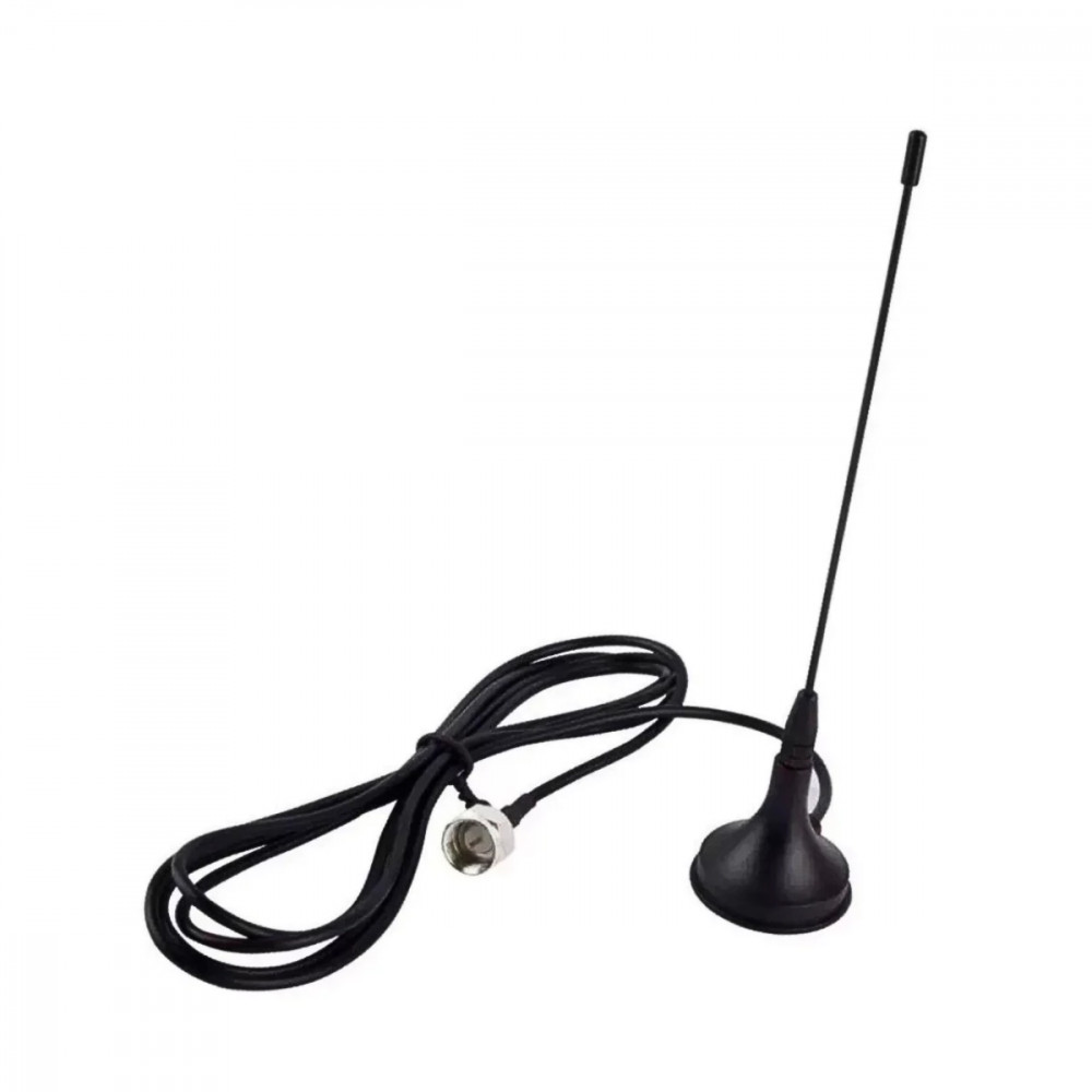 Antena Tv Digital Hdtv Uhf Vhf Cabo Coaxial 1,5 Metros Exbom AN-S10