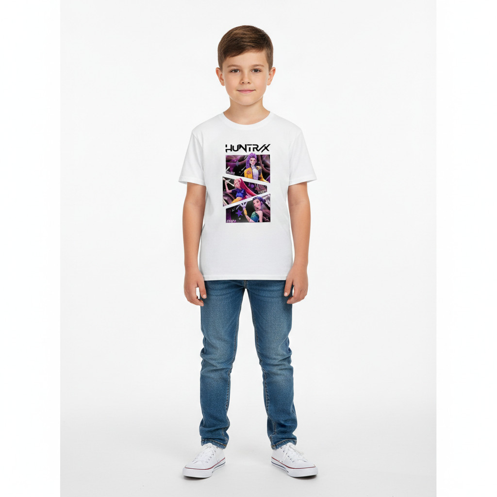 Camiseta Infantil/Juvenil Estampada Huntrix - Personagens