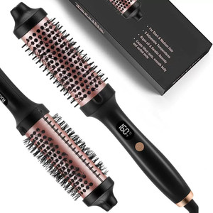 Escova Alisador Elétrica Quente Cabelo Com 2 Em1 Modelador 110V 220V