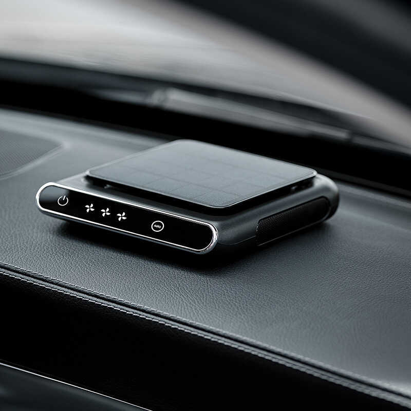 Tela de exibição Solar carro purificador de ar íon negativo barra oxigênio carro purificador de ar presente