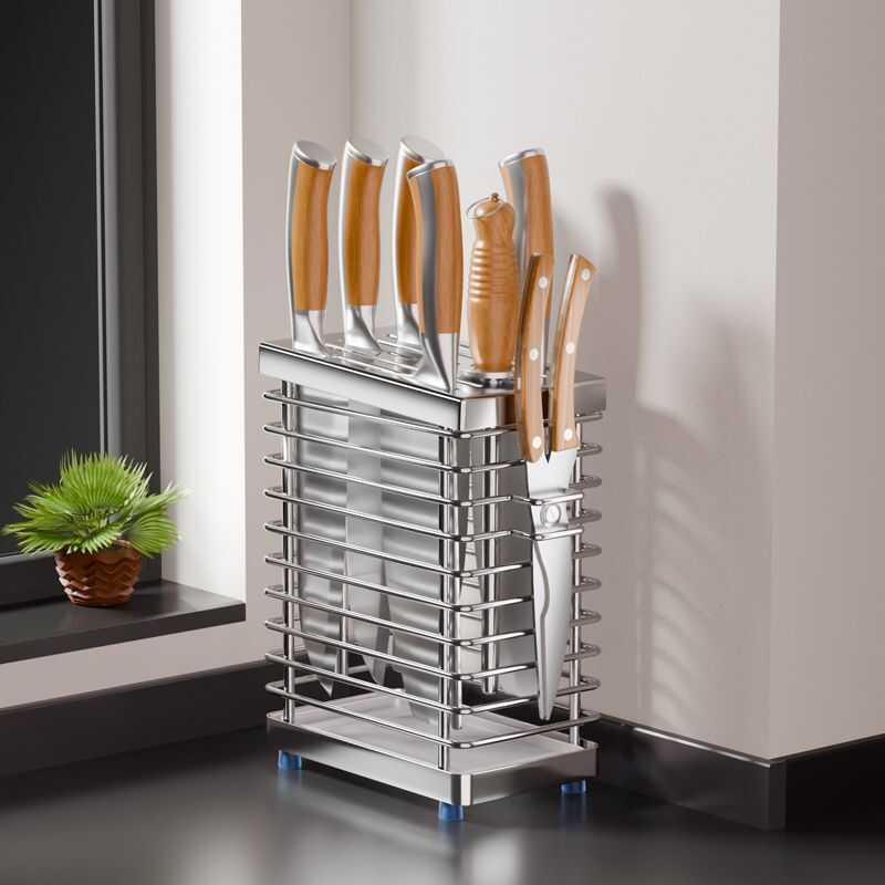 Suporte de faca de aço inoxidável 304, armazenamento de cozinha, faca multifuncional, armazenamento de faca de cozinha,