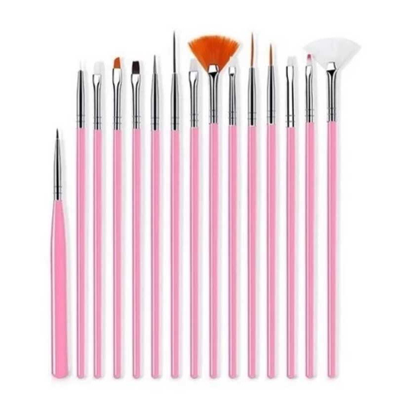 NewShow Kit Com 15 Pincéis Para Decoração De Unhas - Nail ART em Oferta na Shopee