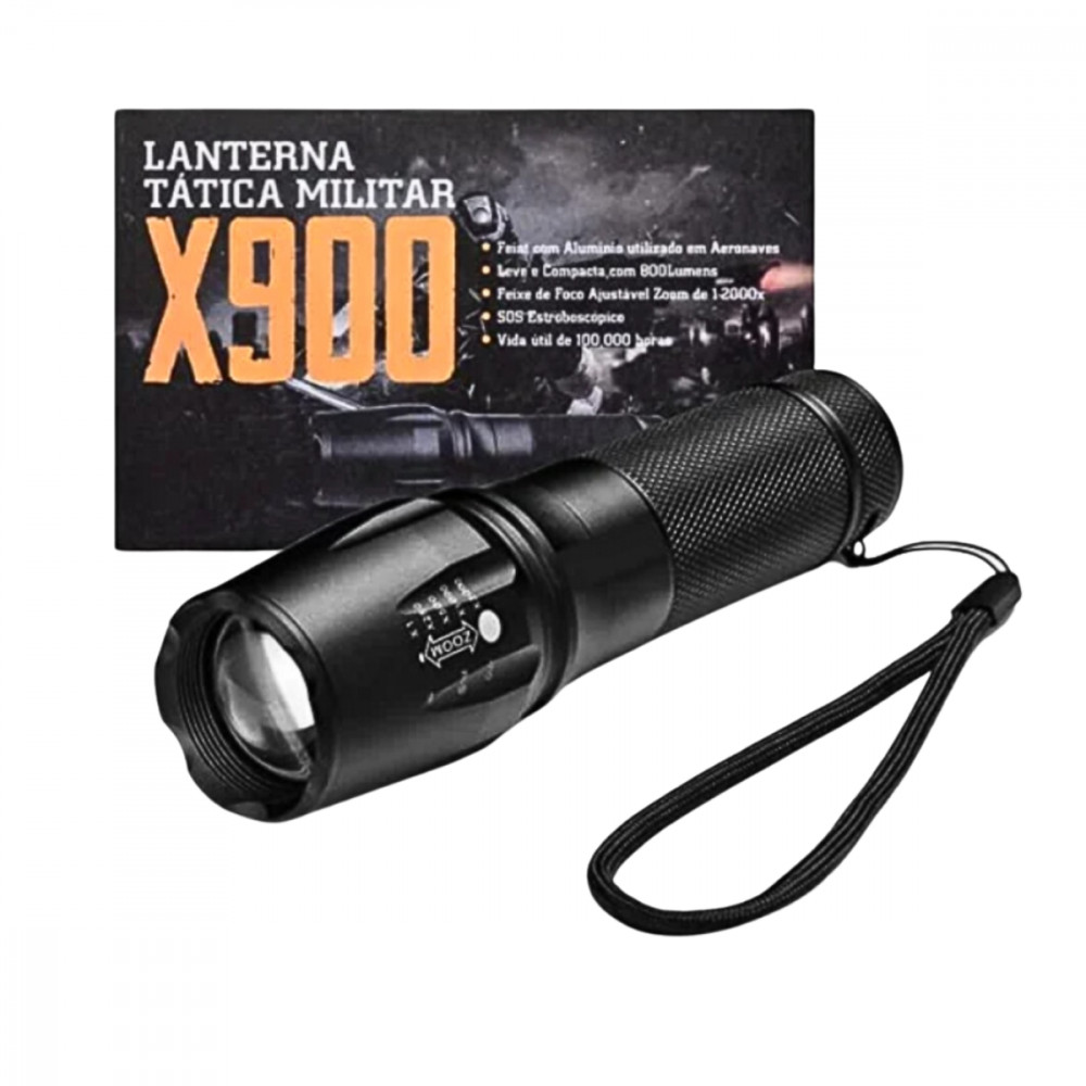 🔦 Lanterna LED Portátil Recarregável Altomex AL-B9001 Modelo X900 Iluminação Forte