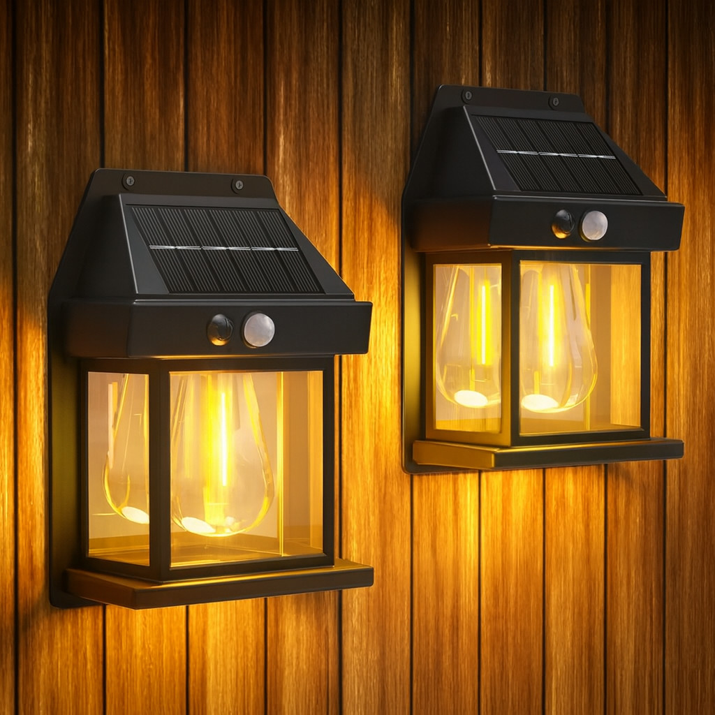 Luminaria Solar Com Sensor Luz De Parede 3 Modos De Iluminação, Luz Solar Impermeável, Energia Solar