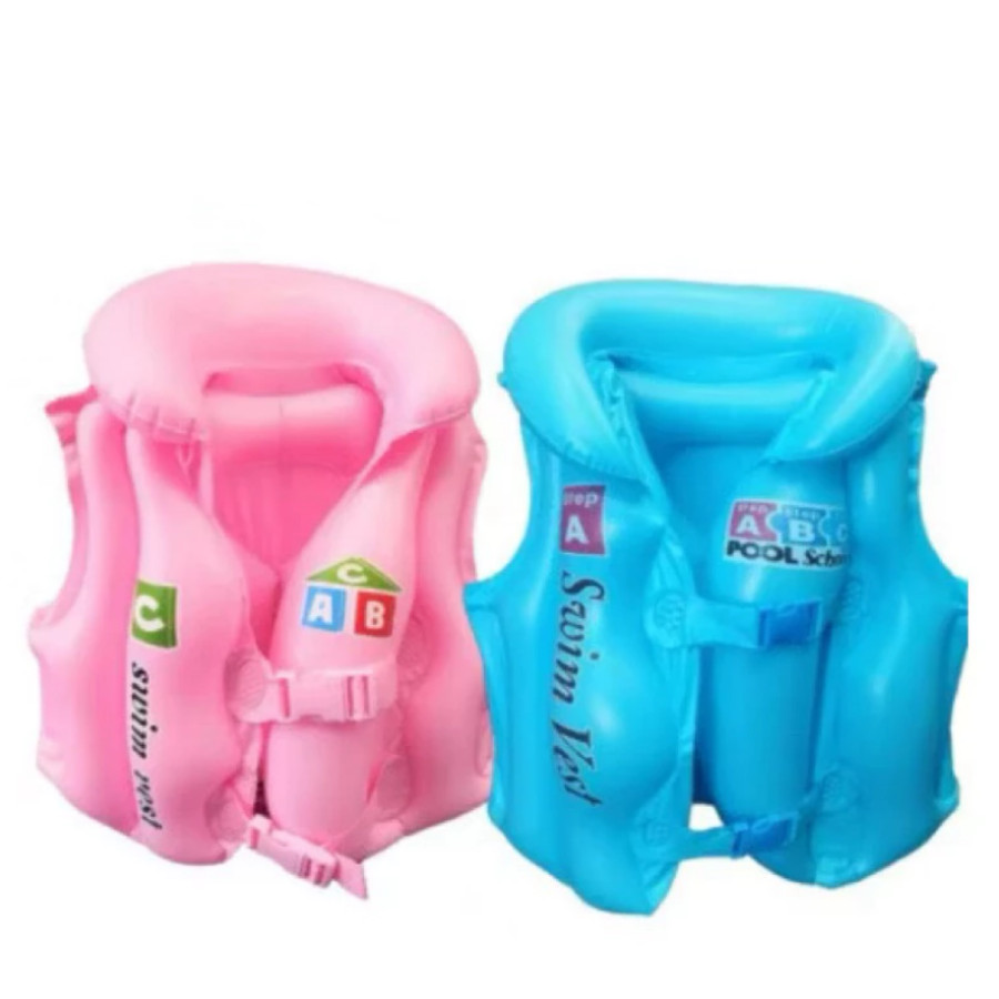 Colete De Natação infantil Liso, Terno Inflável Praia/Piscina Diversão TAMANHO P