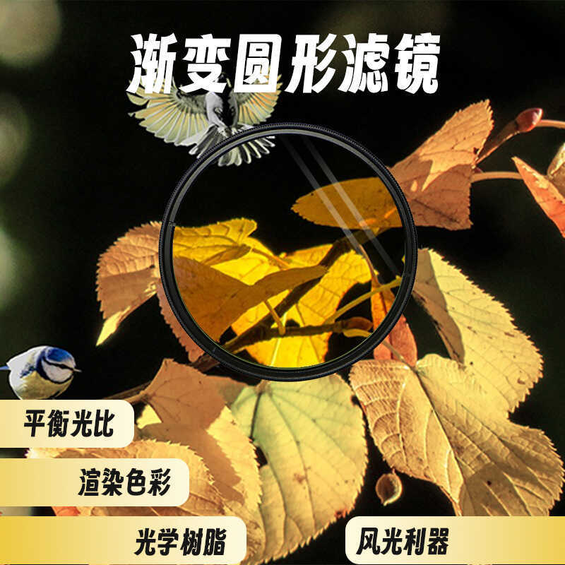 Lente gradiente 30/37/40.5/43/46/49mm gradiente vermelho/amarelo/azul/laranja/cinza filtro de câmera Digital