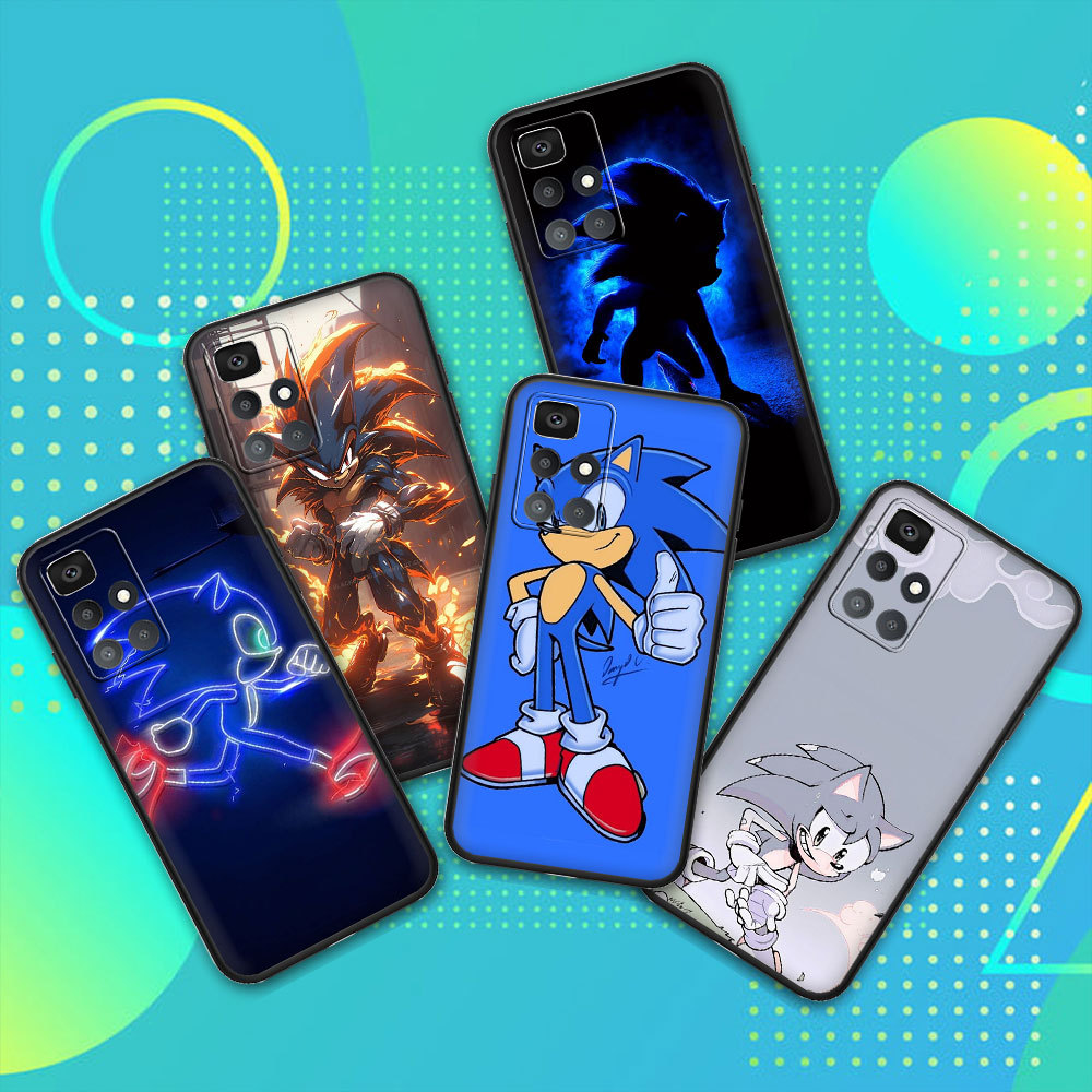 Moda Capa Macia Samsung Galaxy J4 J6 Plus Prime S6 Edge 6TN5 Sonic the Hedgehog Silicone Caso De Telefone Sapatos