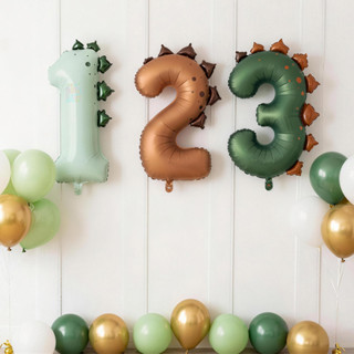 Balão Laminado Grande Verde Marrom , 40 Tamanhos , 1 , 2 , 3 Para Crianças , Tema De Dinossauro , Decorações De Festa De em Oferta na Shopee