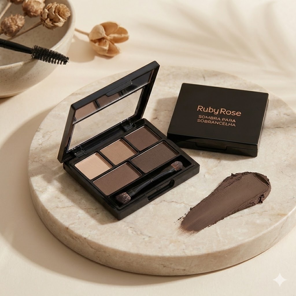 Trio De Sombra Para Sobrancelha Com Primer Ruby Rose -HB-F572