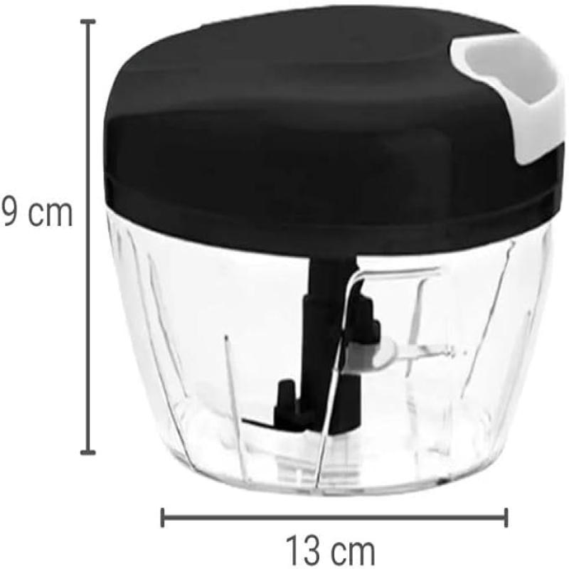 Mini Processador Manual 3 em 1 - Pique, Triture, Corte