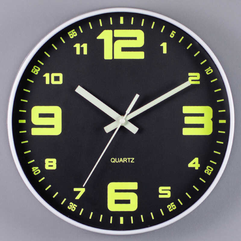 Relógio de parede luminoso de 40 cm Relógio silencioso de plástico exclusivo relógio criativo relógio de quartzo