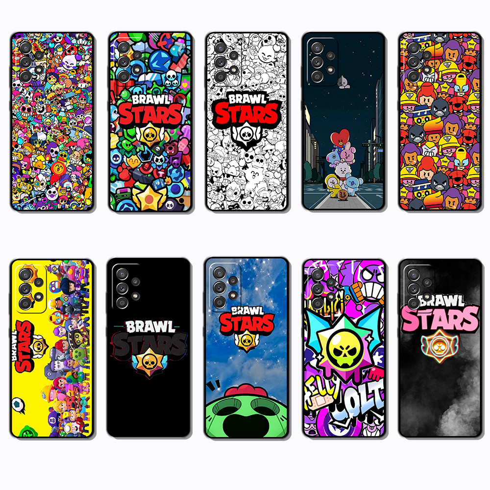 Para Samsung Galaxy A13 A23 A32 A33 A52 A53 A72 A73 SF18 Brawl Estrelas Preto Afiado TPU Caso De Telefone | Mostrando A 