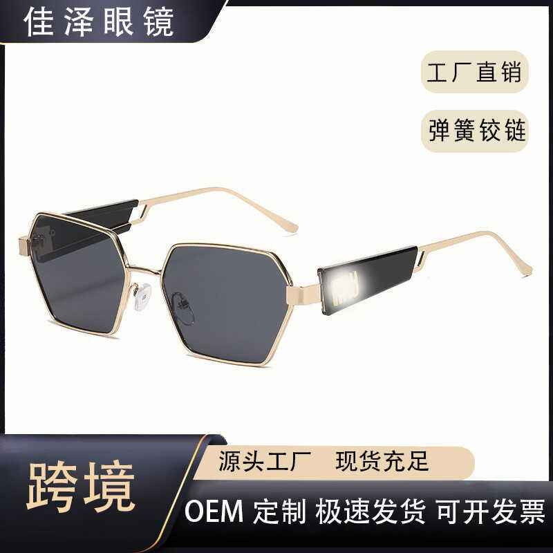 Moda poligonal óculos de sol europeu americano na moda Retro grande quadro óculos de sol usar óculos de sol de viagem