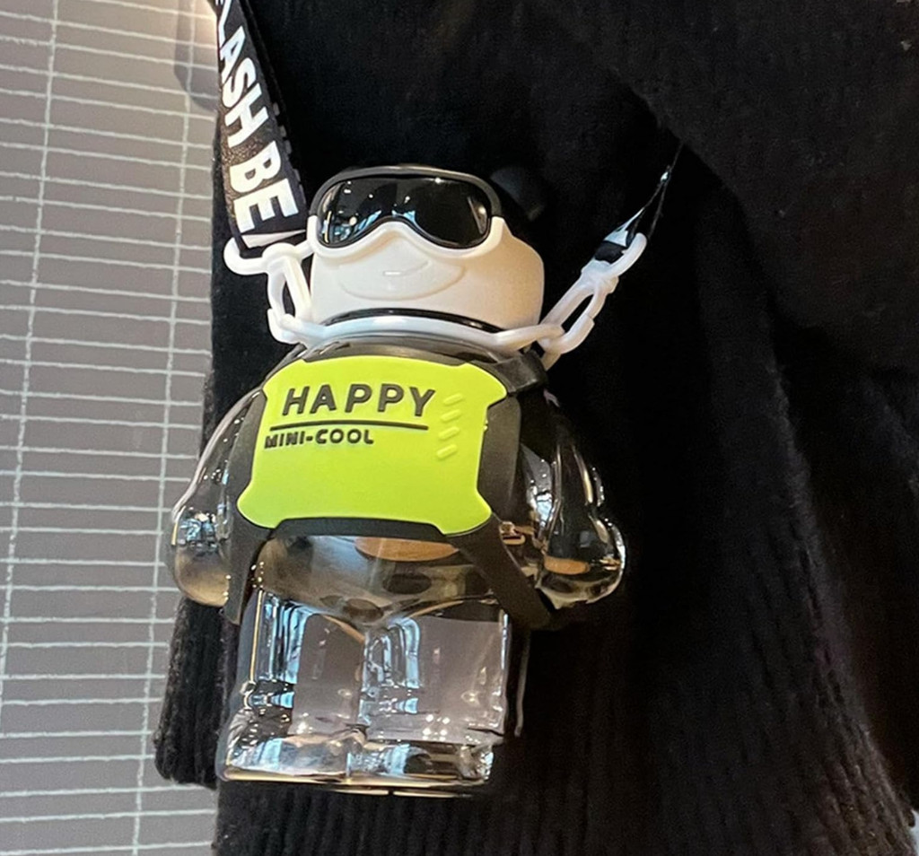 Garrafa Infantil Urso Happy Mini Cool 400ml – Squeeze Plástico com Alça