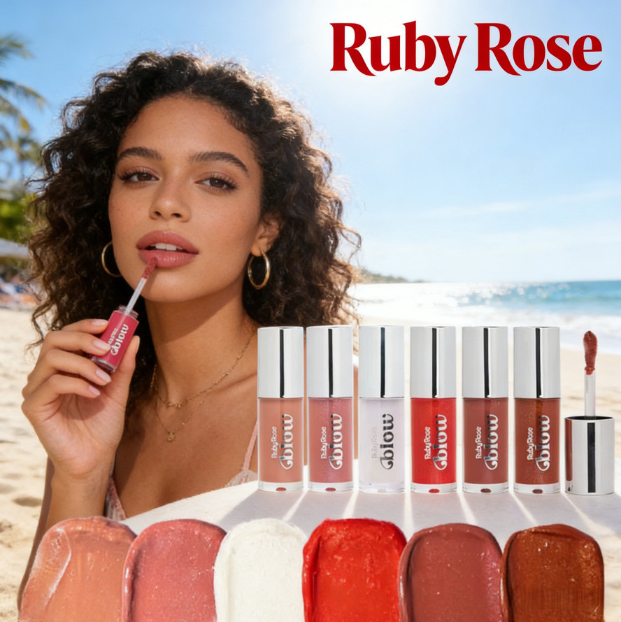 Gloss Labial Shine Like Gloss Linha Blow Ruby Rose Unidade HB L6408 - GF-B1070  Lip Balm
