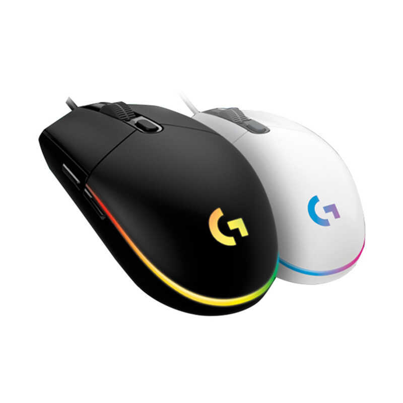 Logitech G102 Lightsync Logitech 2a Geração Mouse Jogos Fio Branco Computador Luminoso Jogos