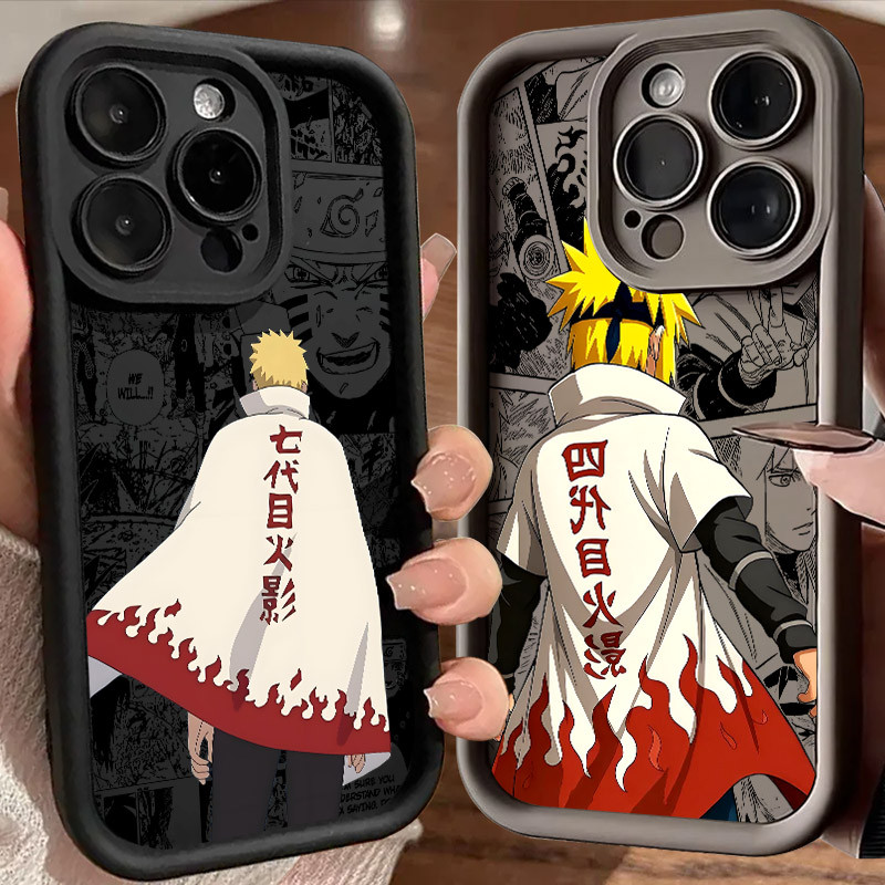 Uzumaki Naruto Namikaze Anime Caso De Telefone Para iphone 17 16 15 14 13 12 17Air 16E Pro Max Plus Embalagem Macia À Pr