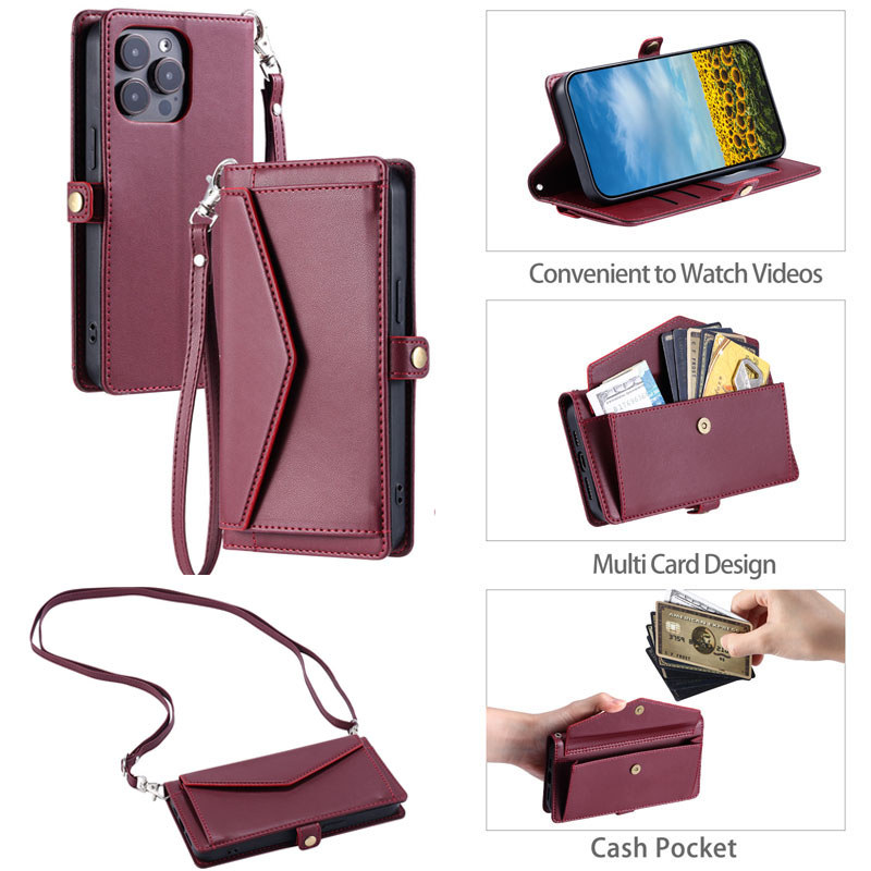 Capa De Telefone Carteira Para Samsung Galaxy A08 A07 A06 A18 A17 A16 A15 A14 A27 A57 A37 A56 A36 A26 A54 A55 Couro Moda