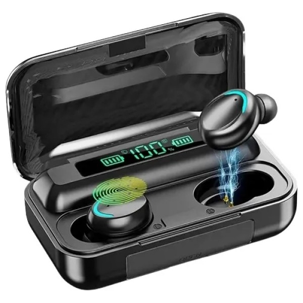 Fone F9-5 Sem Fio Bluetooth 5.3 Função Power Bank Carregador Celular Original 2 em 1 LED e IP