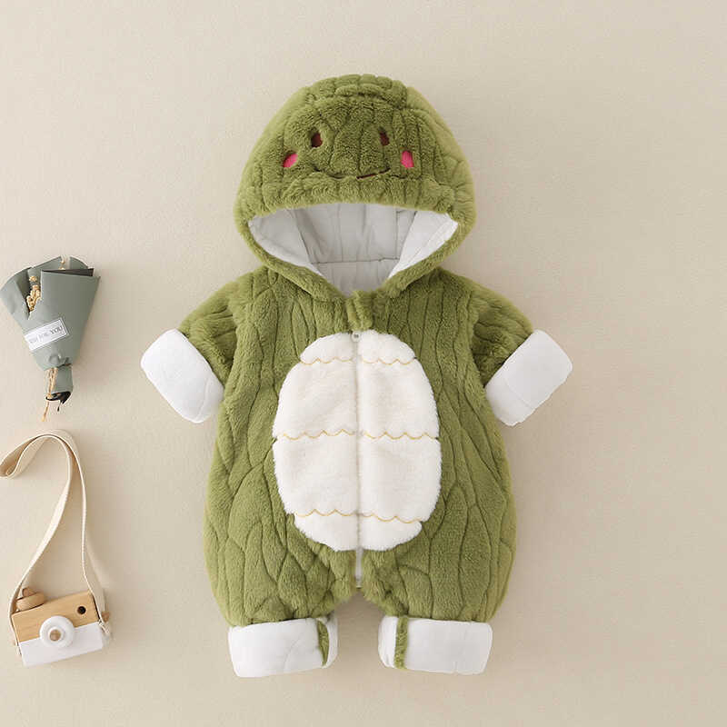 Roupas de bebê roupas de inverno engrossado macacão de bebê jaqueta quente roupas acolchoadas de algodão com capuz acolc