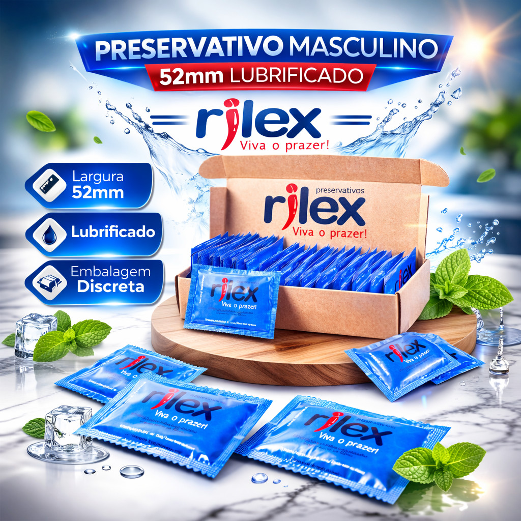 Preservativo Masculino Camisinha Rilex Com Gel Lubrificado 144 unidades