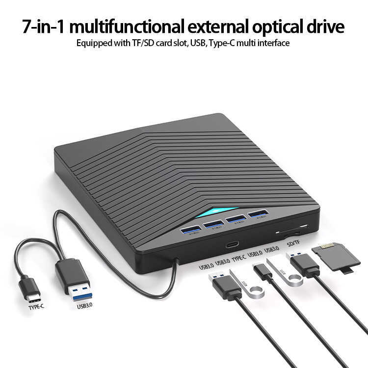 Gravador de gravação de unidade óptica externa personalizada OEM Notebook Desktop Unidade óptica móvel externa Caixa de 