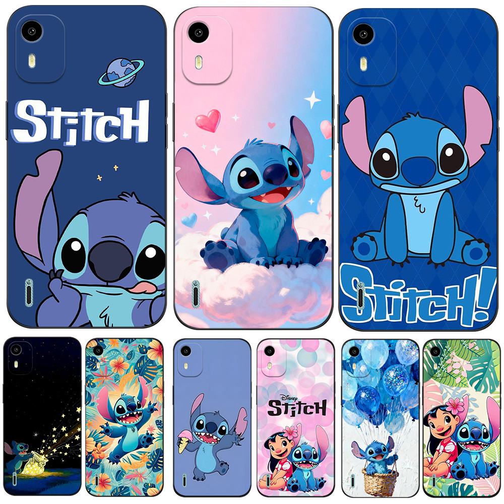 Capa Para NOKIA C12 4G Traseira De Telefone Silicone Macio Preto Tpu Ponto Desenho Animado Azul em Oferta na Shopee