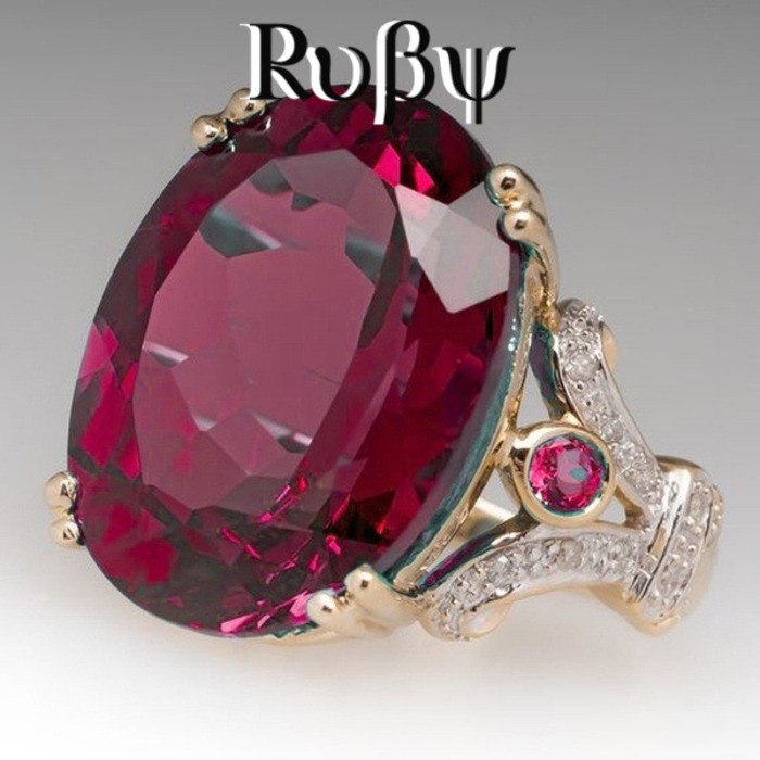 Ruby * Europeu Americano Moda Jóias Novo Estilo Duas Cores Chapeamento Incrustado Ganso Em Forma de Ovo Zircão Anel de N