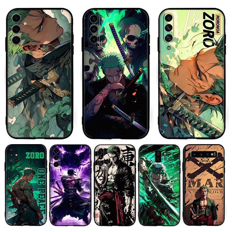 Para Samsung A01 Ue A02 M02 A03S A03 Core 164mm 166mm A04S A04E A04 A05 A05S A06 Anime One Piece Cartoon Cool Zoro TPU C