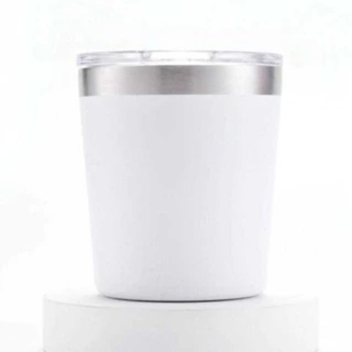 Mini Copo Cuia Térmico 360ml Em Inox Com Tampa Acrílica