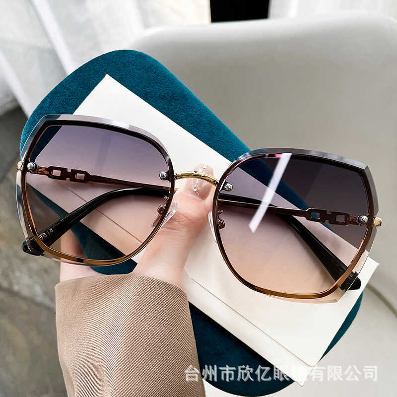 Óculos de sol com borda de corte sem moldura 2026 Óculos de sol femininos com proteção solar mais fino Óculos de sol Ant