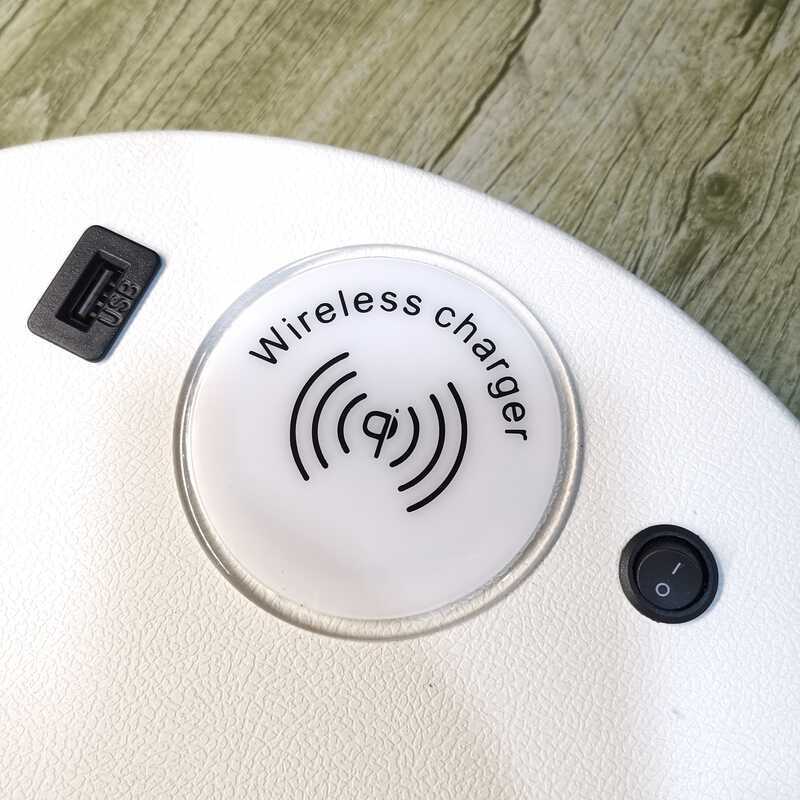 Carregador sem fio embutido transparente transparente 15W carregador de celular acessórios de carregamento de móveis Des