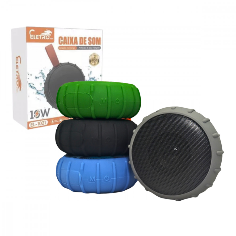 Caixa som Bluetooth 10W TWS KA 8506 EL 1021 portátil à prova d'água com grave forte