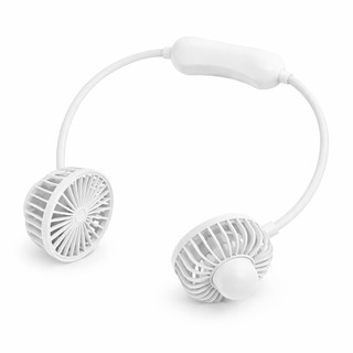 Ventilador de Pescoço Recarregável USB (COR BRANCO) - refresque-se em qualquer lugar, não precisa usar as mãos!!!