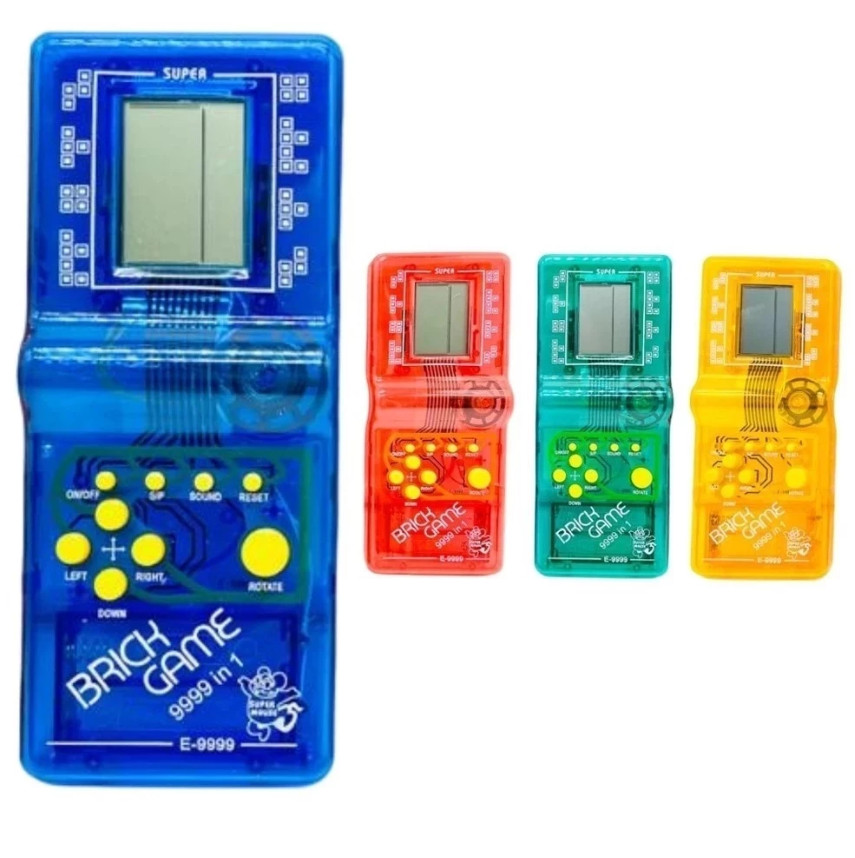 Mini Game Portátil 9999 Jogos em 1 | Brick Game Tetris Retrô Console Portátil com Tela LCD