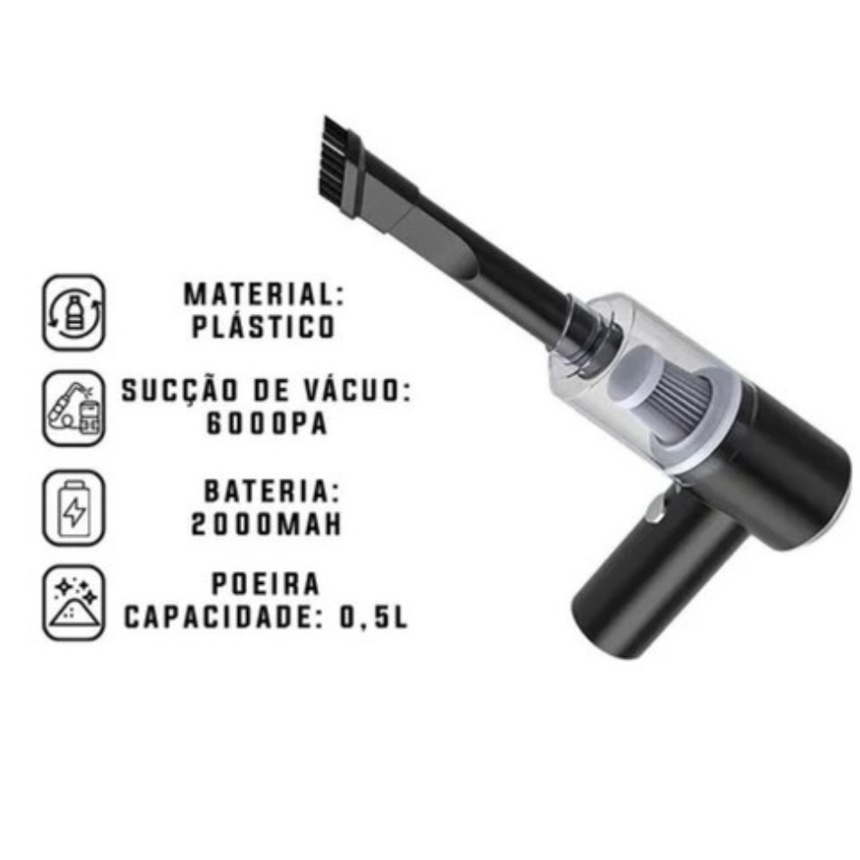 Mini Aspirador Portátil Rec/ Potente Bivolt